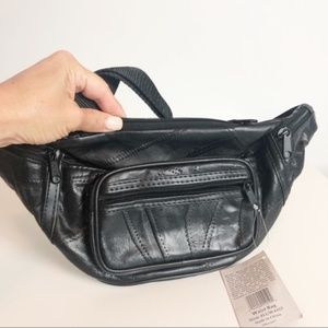 Maxam Genuine Lambskin Leather Belt Bag